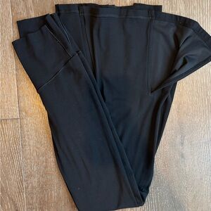 Aerie Black Flared Leggings with Slit